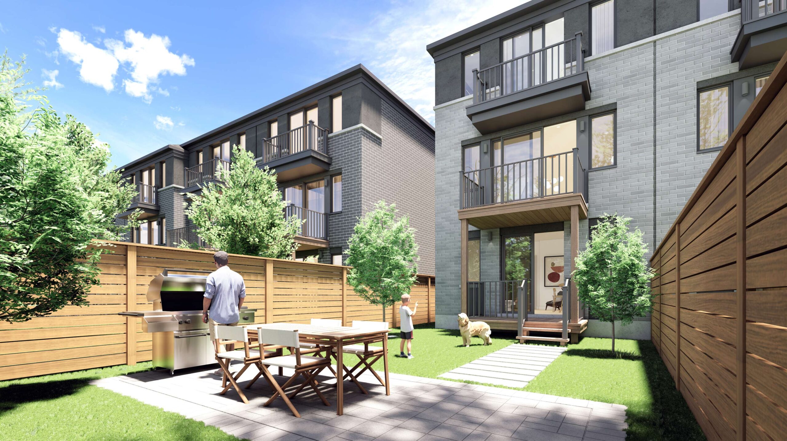 Everpine Townhomes Richmond Hill exterior community rendering