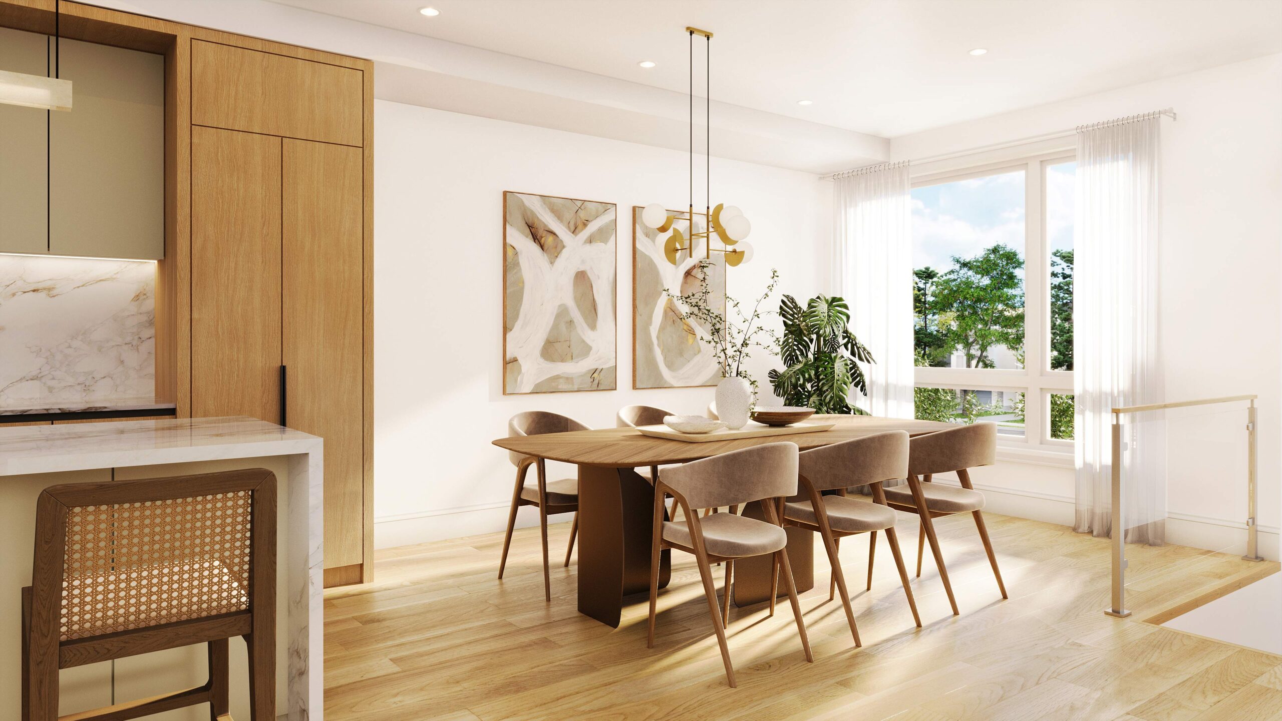 Everpine Townhomes Richmond Hill interior kitchen rendering